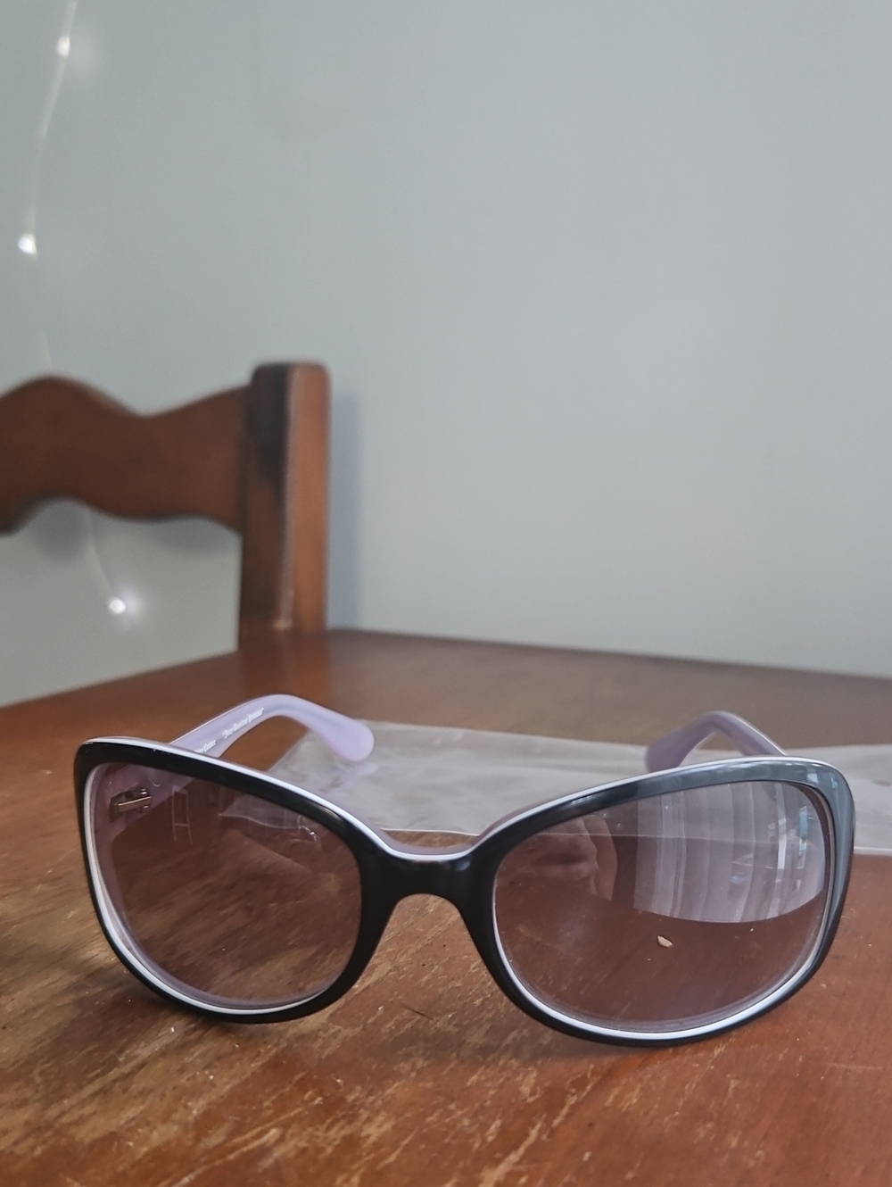 VintageJuicy Couture American Princess Black/ Purple Y2k Malibu Sunglasses